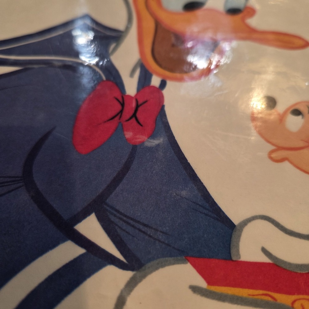 Set Of 4 Vintage Plastic Reversible Mickey Mouse And Friends Placemats - Picture 8 of 12